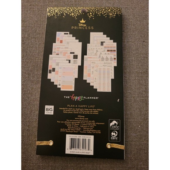 NEW the Happy Planner Disney Princess ELEGANCE MINI Value Pack Stickers 660 Pcs. - Picture 2 of 7